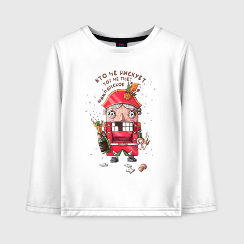 Детский лонгслив Щелкунчик / Белый – фото 1