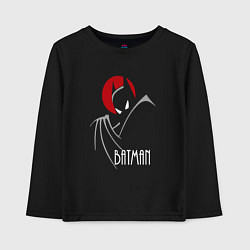 Лонгслив хлопковый детский Бэтмен, цвет: черный