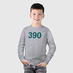 Лонгслив хлопковый детский 390 - Игра в кальмара, цвет: меланж — фото 2