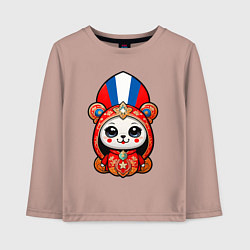 Лонгслив хлопковый детский Сувенир из России, цвет: пыльно-розовый