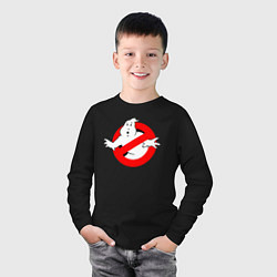 Лонгслив хлопковый детский Ghostbusters logo, цвет: черный — фото 2