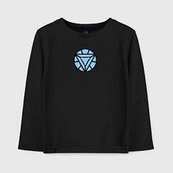 Лонгслив хлопковый детский Реактор Железного человека, цвет: черный
