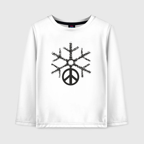 Детский лонгслив Снежный мир / Белый – фото 1