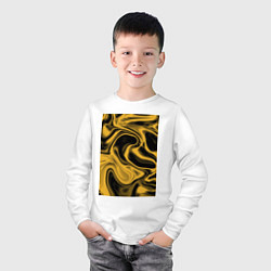 Лонгслив хлопковый детский Liquid gold, цвет: белый — фото 2