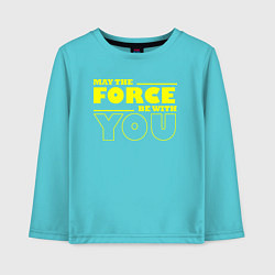 Детский лонгслив May the force be with you Star wars