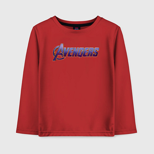 Детский лонгслив Avengers endgame logo / Красный – фото 1