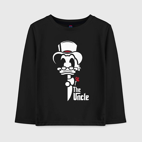 Детский лонгслив Дональд Дак дядя / Черный – фото 1