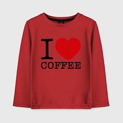 Детский лонгслив I love coffee