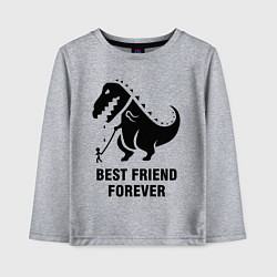 Лонгслив хлопковый детский Godzilla best friend, цвет: меланж