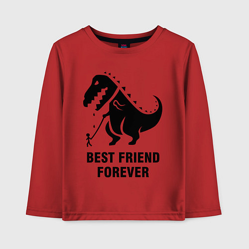 Детский лонгслив Godzilla best friend / Красный – фото 1