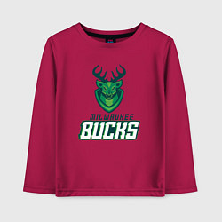 Лонгслив хлопковый детский Milwaukee Bucks NBA, цвет: маджента