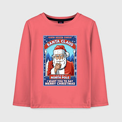 Детский лонгслив Santa Claus north pole