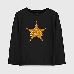 Лонгслив хлопковый детский Шериф, цвет: черный
