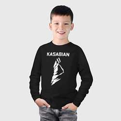 Лонгслив хлопковый детский Kasabian - logo, цвет: черный — фото 2