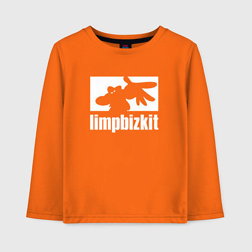 Детский лонгслив Limp Bizkit - logo / Оранжевый – фото 1