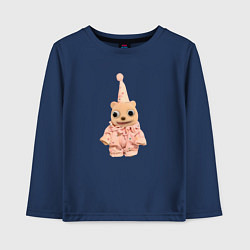 Лонгслив хлопковый детский Терпи потому что Господь с тобой еще не закончил, цвет: тёмно-синий