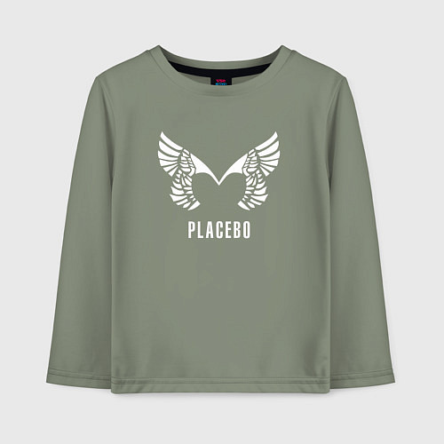 Детский лонгслив Placebo - logo / Авокадо – фото 1