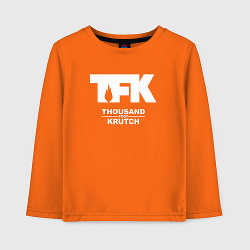 Детский лонгслив Thousand Foot Krutch - logo / Оранжевый – фото 1
