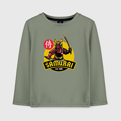 Лонгслив хлопковый детский Samurai 1985, цвет: авокадо