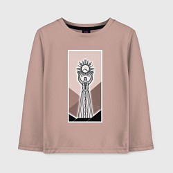 Лонгслив хлопковый детский Фатима держит солнце, цвет: пыльно-розовый
