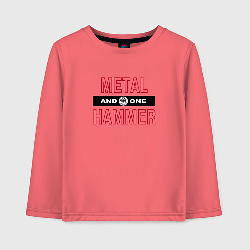Детский лонгслив And One - Metal Hammer / Коралловый – фото 1