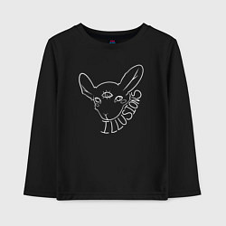 Лонгслив хлопковый детский Illusions Извне, цвет: черный