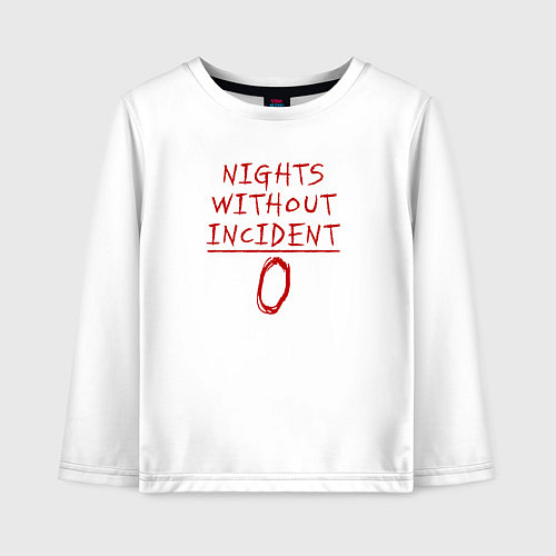 Детский лонгслив Ночи без происшествий 0 / Белый – фото 1