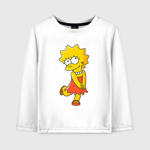 Детский лонгслив Lisa Simpson / Белый – фото 1