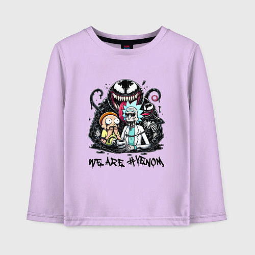 Детский лонгслив Morty and Rick - we are Venom meme / Лаванда – фото 1