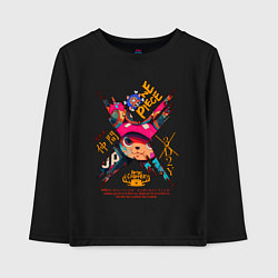 Лонгслив хлопковый детский One Piece Chopper Tony Tony, цвет: черный