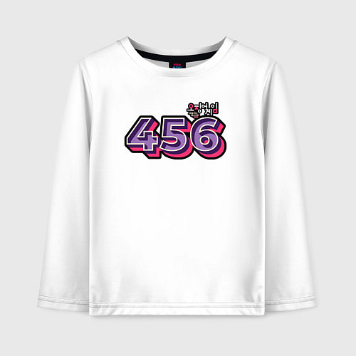 Детский лонгслив Игрок 456 / Белый – фото 1