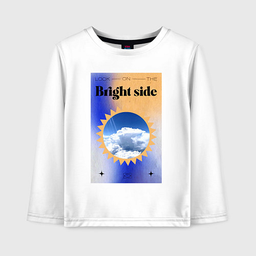 Детский лонгслив Светлая сторона / Белый – фото 1