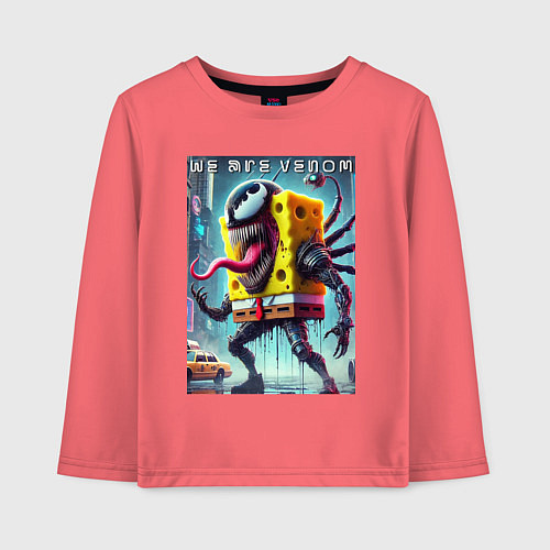 Детский лонгслив Bob-Venom - cyberpunk / Коралловый – фото 1