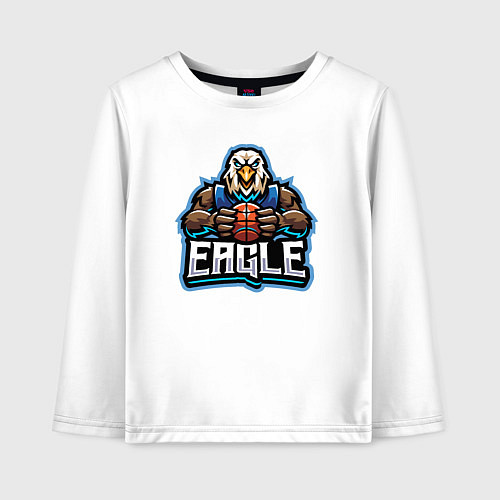 Детский лонгслив Eagle basketball / Белый – фото 1