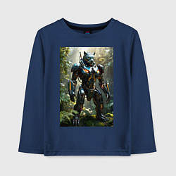 Детский лонгслив Кибер-пантера вышла на охоту