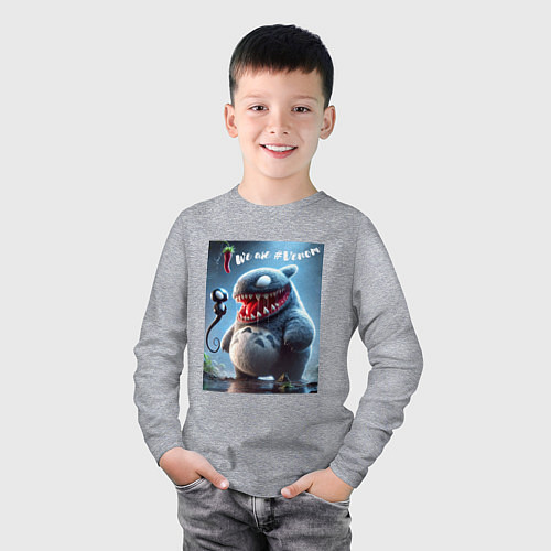 Детский лонгслив Ventotoro - we are Venom meme / Меланж – фото 3
