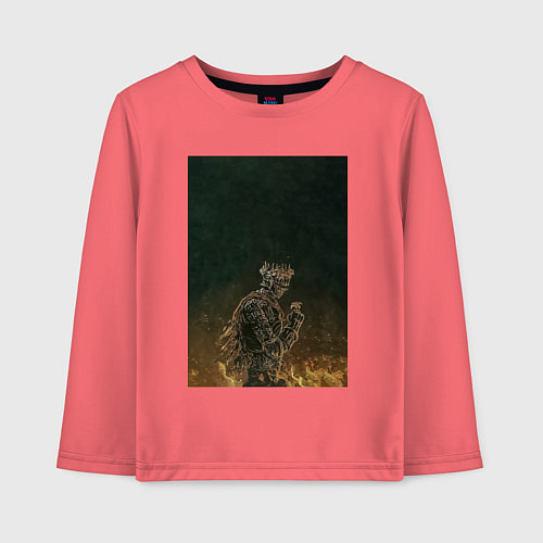 Детский лонгслив Dark souls рыцарь / Коралловый – фото 1