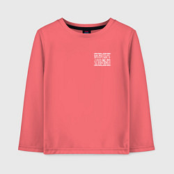 Лонгслив хлопковый детский Время быть сильным, цвет: коралловый
