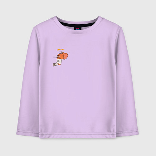 Детский лонгслив Джерри ангел мышка для пар / Лаванда – фото 1
