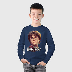 Лонгслив хлопковый детский Harry Potter wizard, цвет: тёмно-синий — фото 2