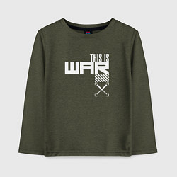 Лонгслив хлопковый детский FFDP, цвет: меланж-хаки