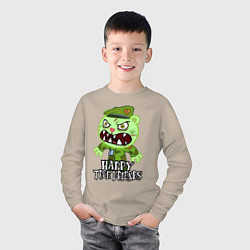 Лонгслив хлопковый детский Angry - Flippy, цвет: миндальный — фото 2