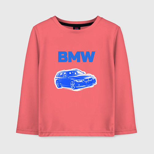Детский лонгслив Blue bmw / Коралловый – фото 1