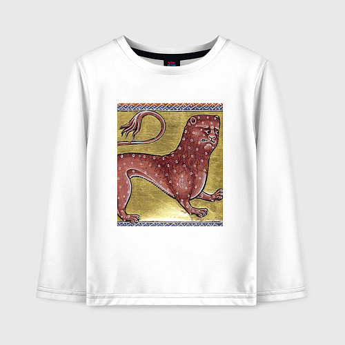 Детский лонгслив Страдающее средневековье зверек мем / Белый – фото 1