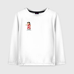Лонгслив хлопковый детский Лило не трогала, цвет: белый