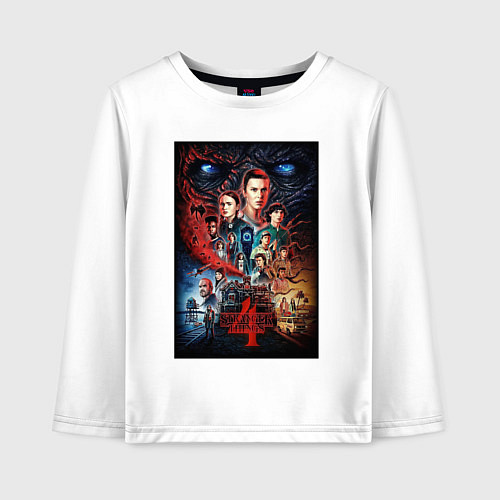 Детский лонгслив Stranger Things 4 / Белый – фото 1
