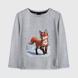 Лонгслив хлопковый детский Лисица-сестрица, цвет: меланж