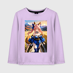 Детский лонгслив Лиса посреди живописного поля