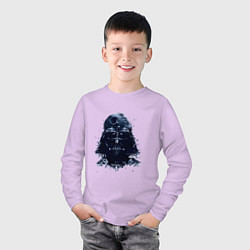 Лонгслив хлопковый детский Дарт вейдер мазайка, цвет: лаванда — фото 2
