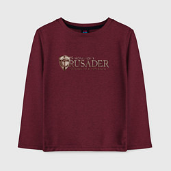 Лонгслив хлопковый детский Stronghold Crusader, цвет: меланж-бордовый